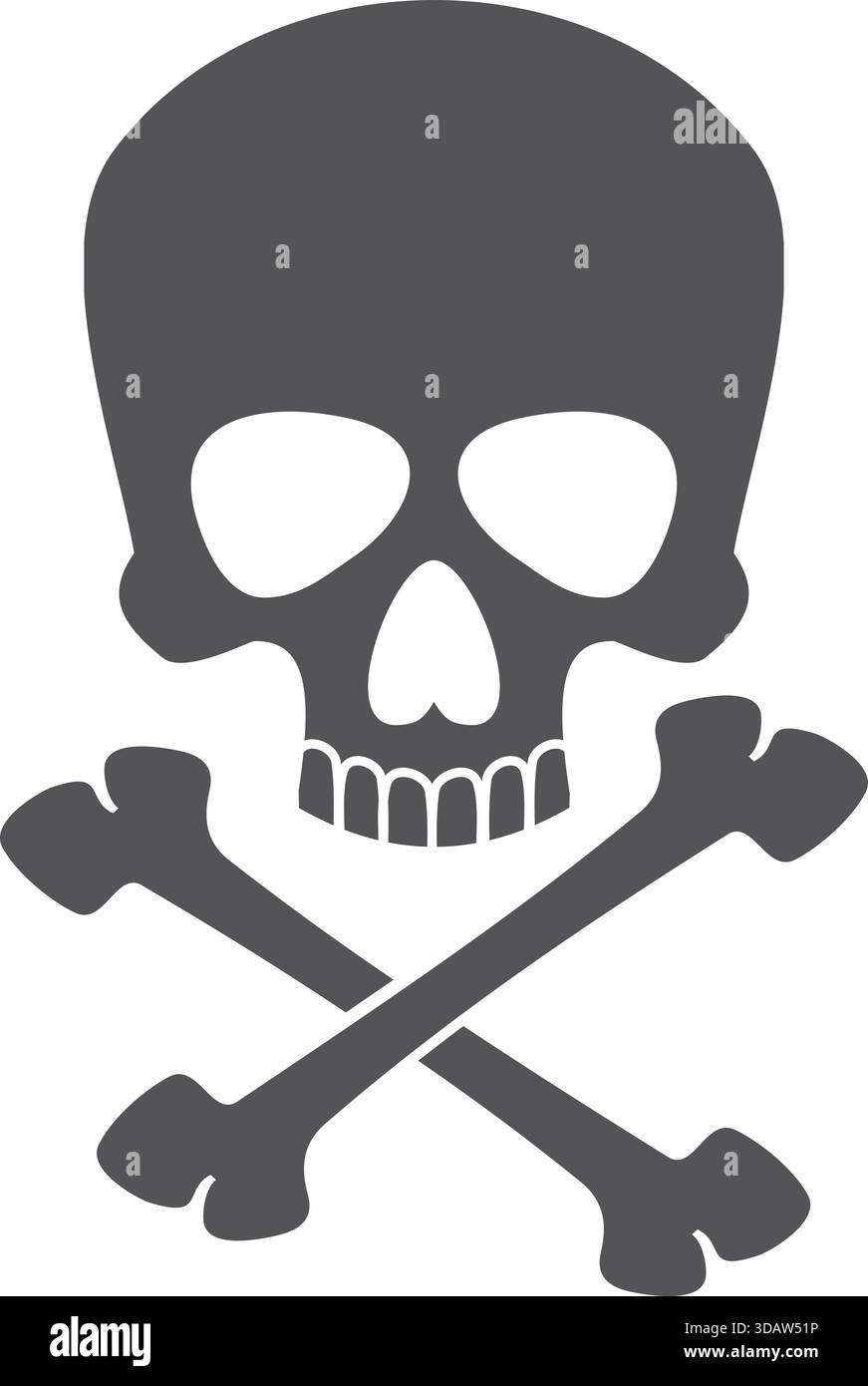 Un crâne avec une croix dessus. Le crâne est entouré de deux os croisés Illustration de Vecteur