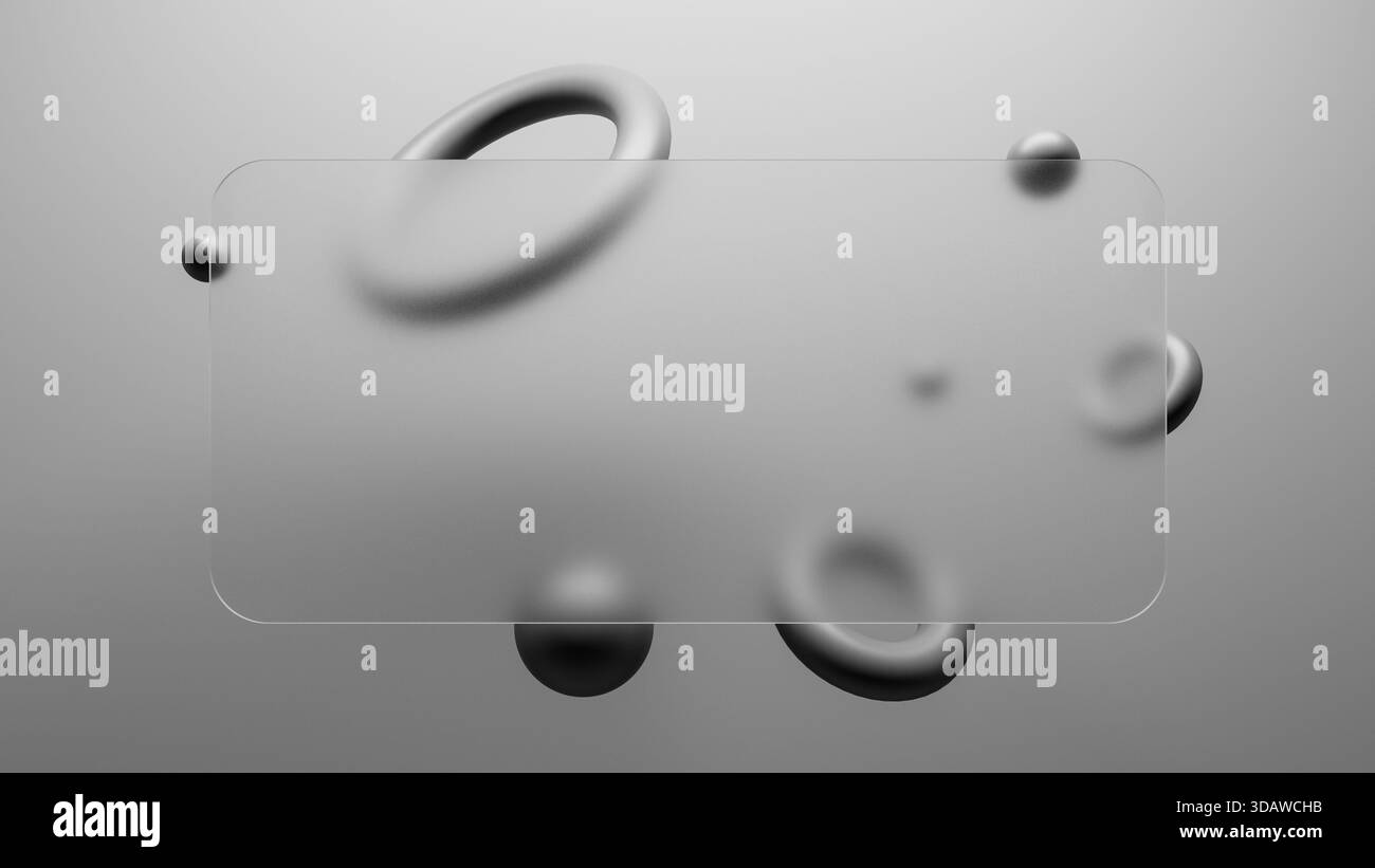 Ce fond abstrait 3D présente des formes transparentes et organiques, parfaites pour créer une ambiance moderne et minimaliste dans les projets numériques. Banque D'Images