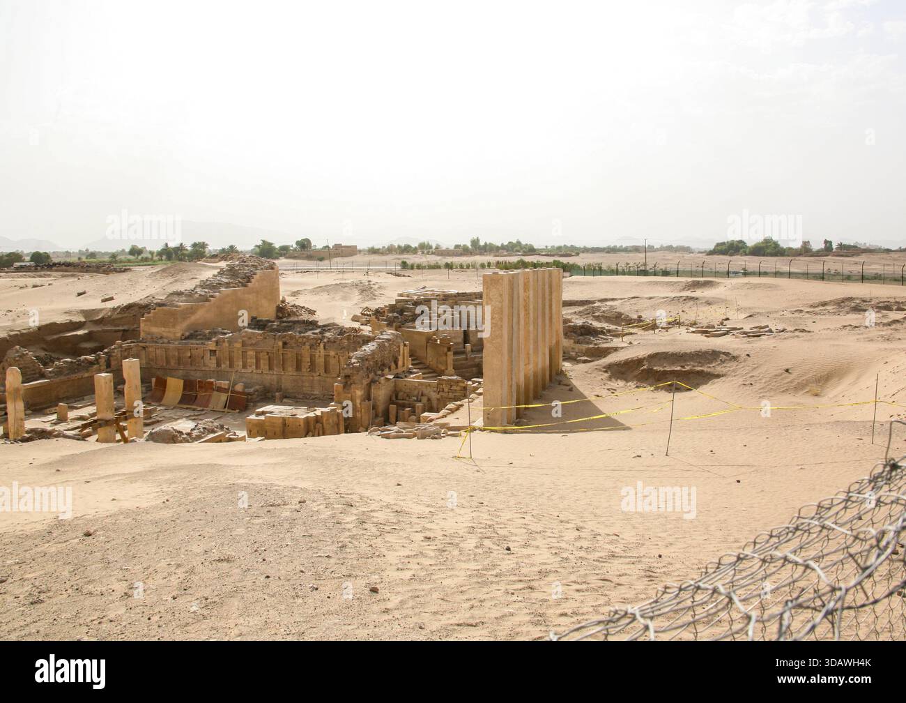 Le temple Barran alias temple de la lune, gouvernorat de Marib, Marib, Yémen Banque D'Images