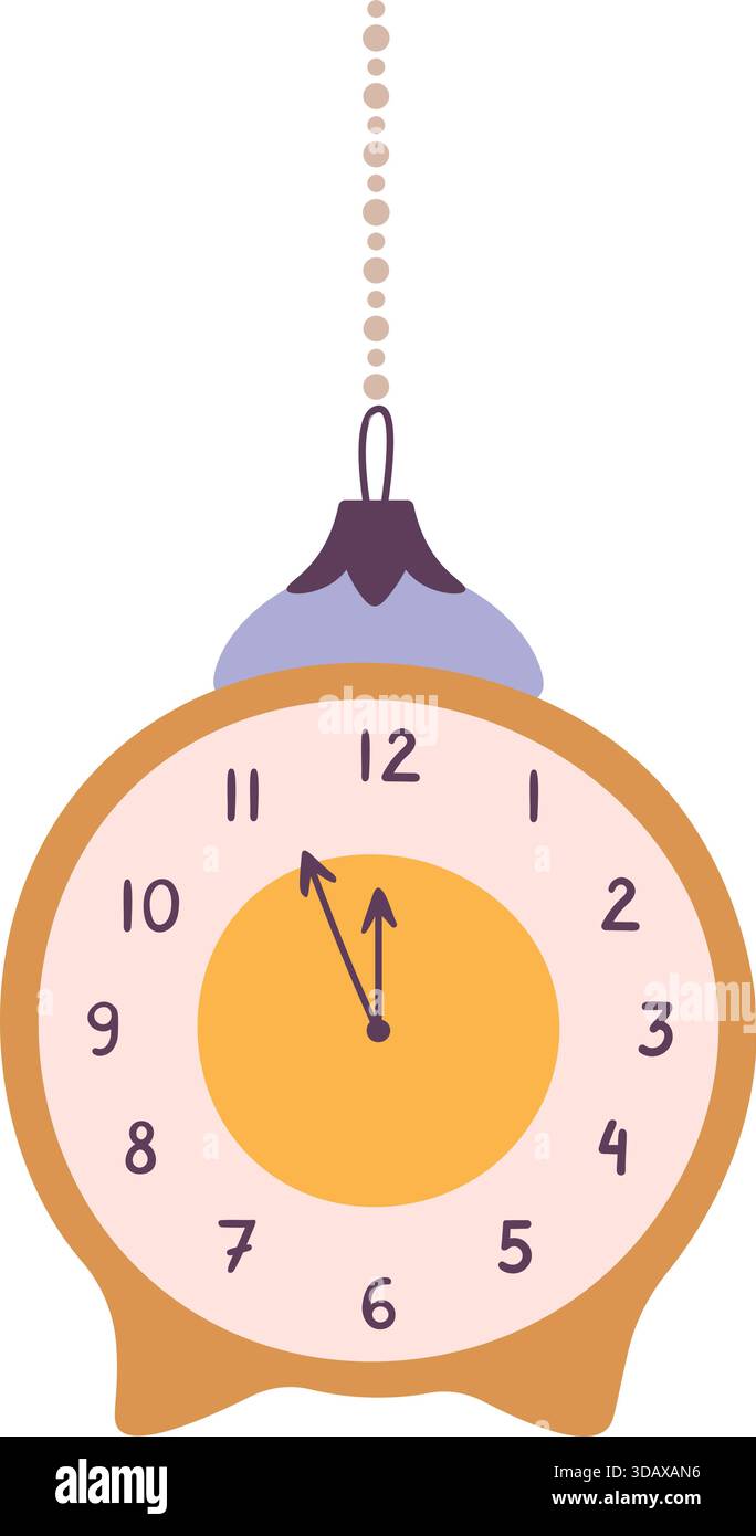 Une horloge avec les aiguilles sur le numéro 3 et 9 Illustration de Vecteur