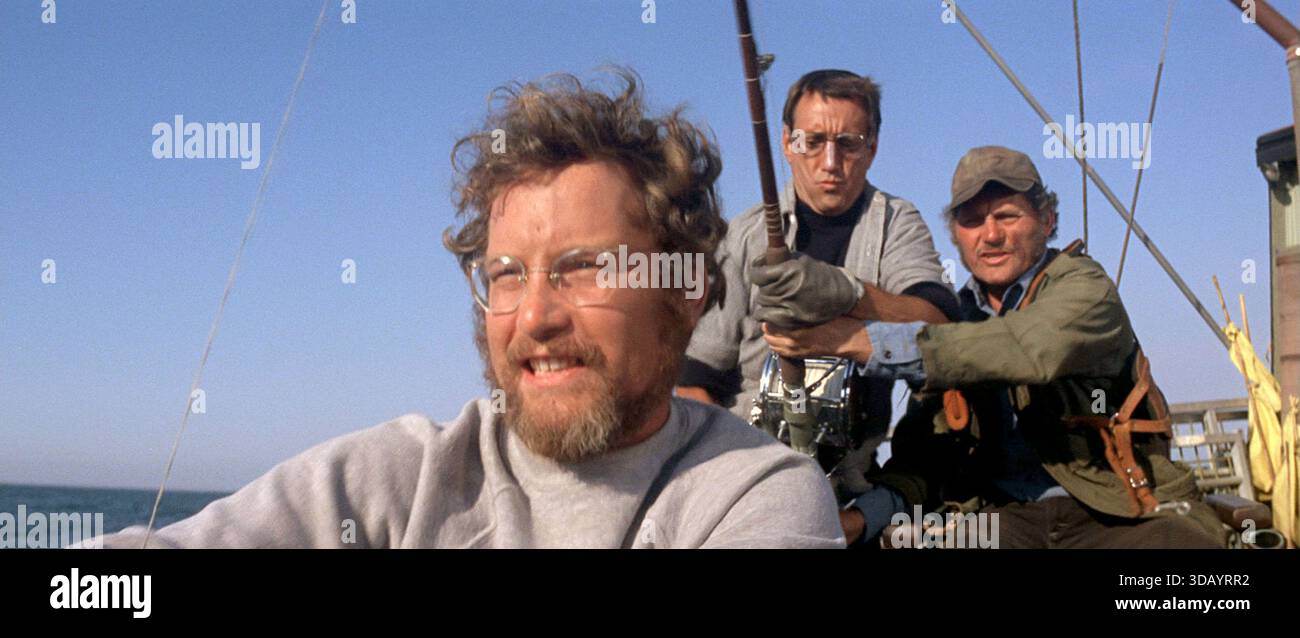 JAWS (1975)Richard Dreyfuss, Roy Scheider, Robert Shaw *Filmstill - usage éditorial seulement* Voir instructions spéciales. Image CAP/TFS fournie par Capital Banque D'Images