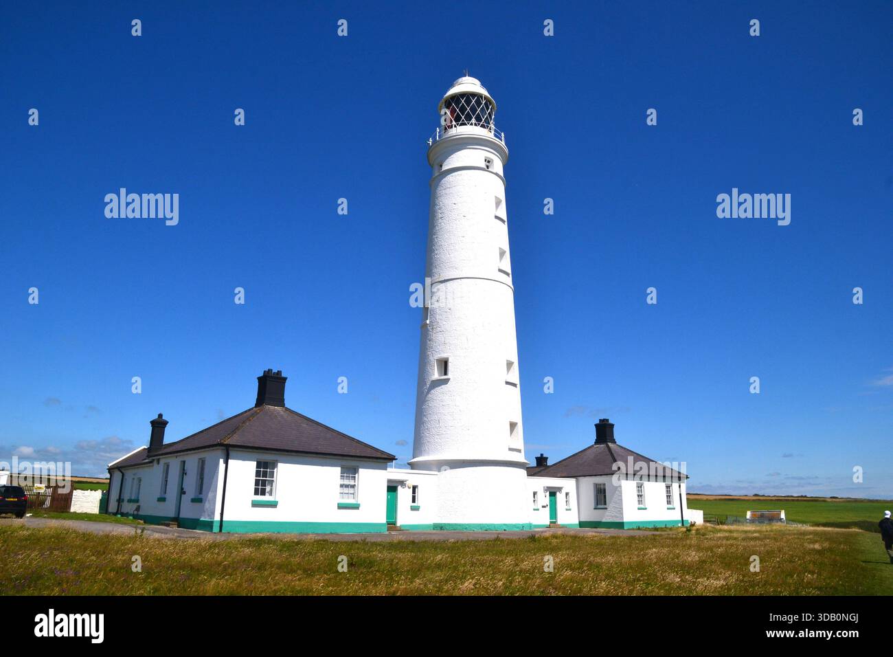Phare de Nash point, près de Dunraven Bay, pays de Galles du Sud, Royaume-Uni Banque D'Images