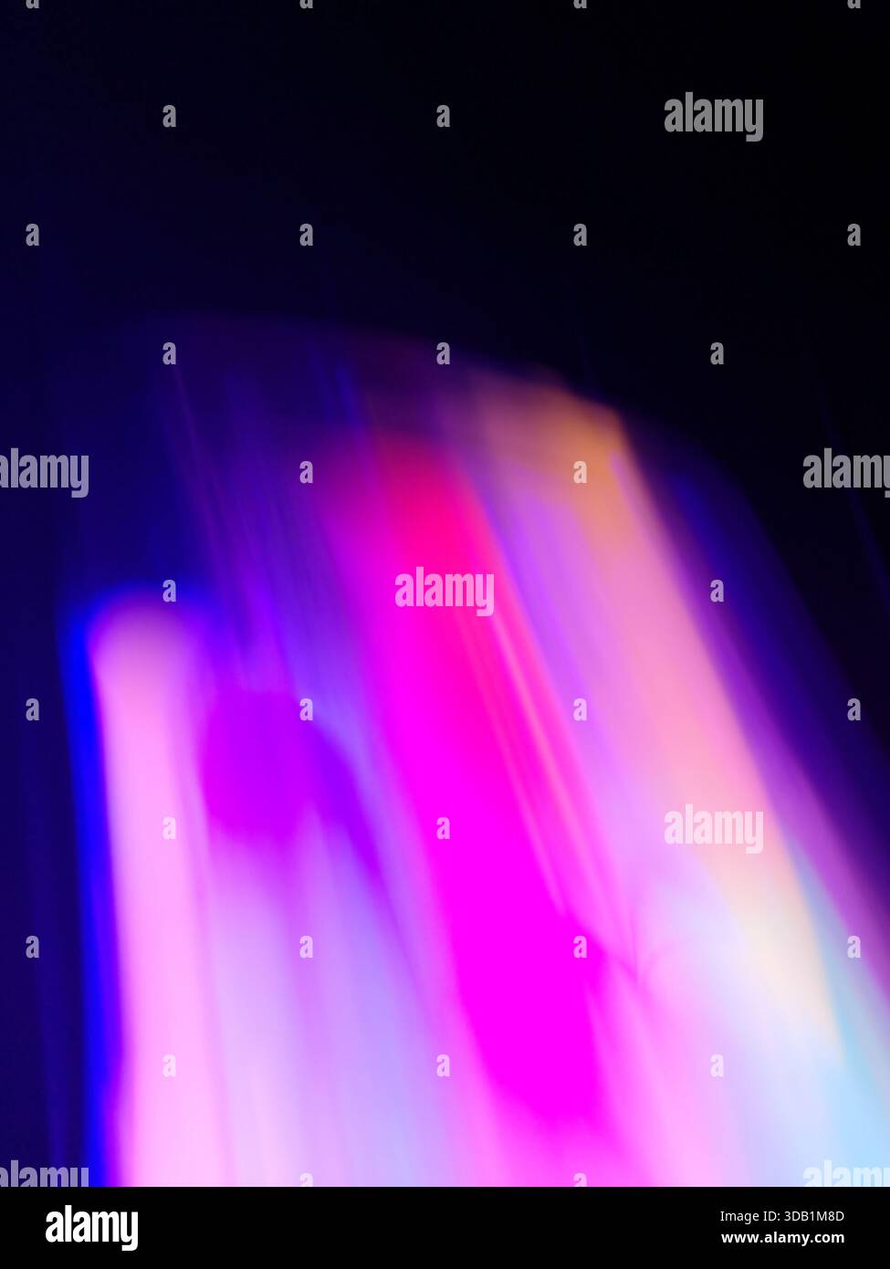 Interstellaire intergalactique intérieur de vaisseau spatial flou arrière-plan minimaliste. Texture des lumières abstraites bokeh intérieures du vaisseau spatial. Banque D'Images