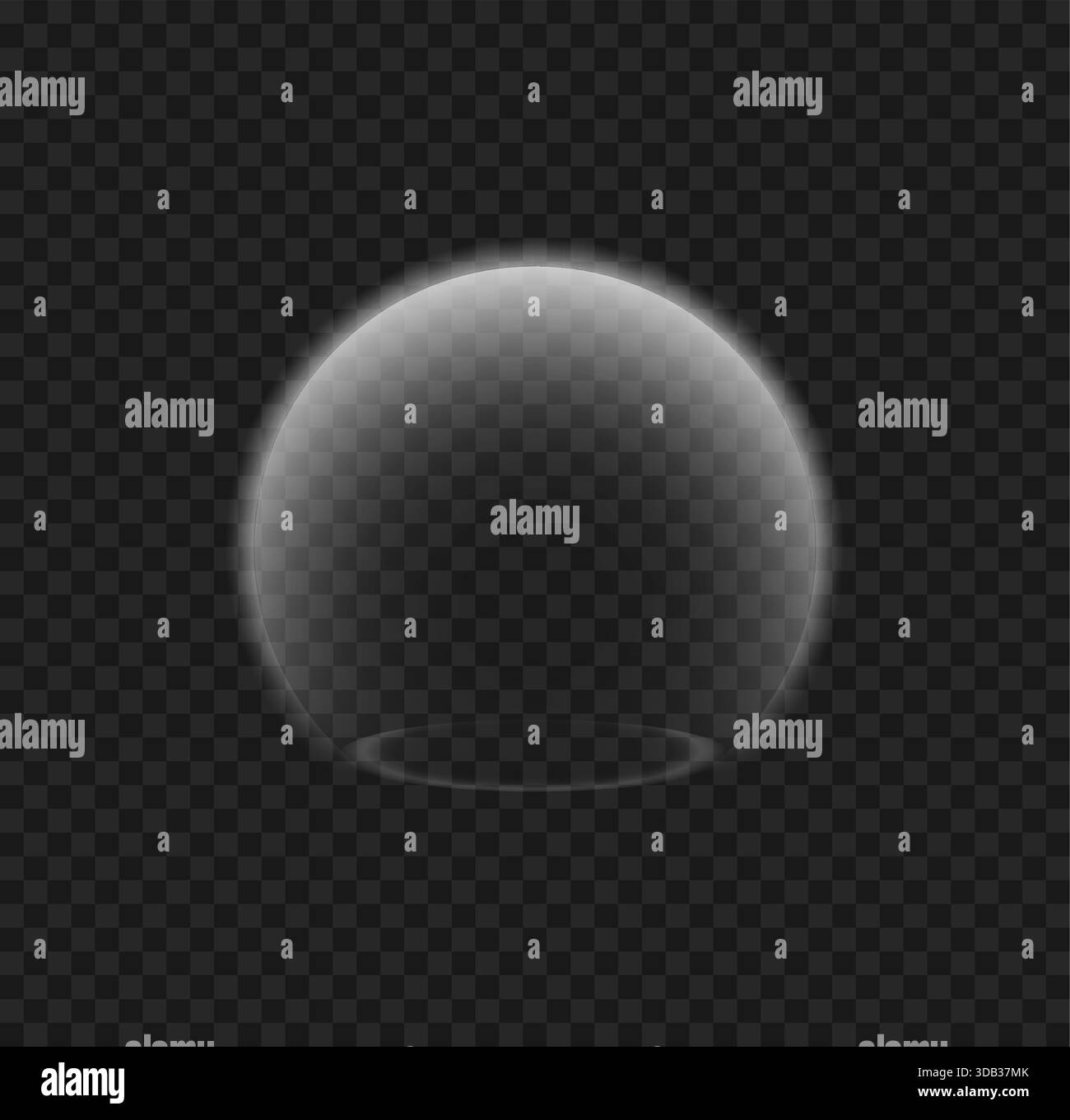 Forcer la bulle de protection du champ à définir une barrière isolée sur la transparence. Ballon futuriste de défense pare-feu de sécurité immunitaire effet bouclier de force Illustration de Vecteur