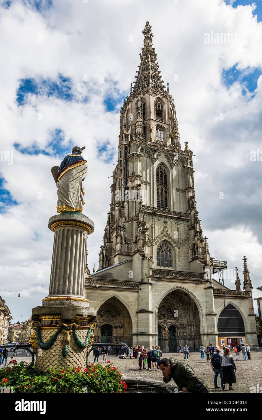 Bern Minster, vieille ville, Berne, Canton de Berne, Suisse Banque D'Images