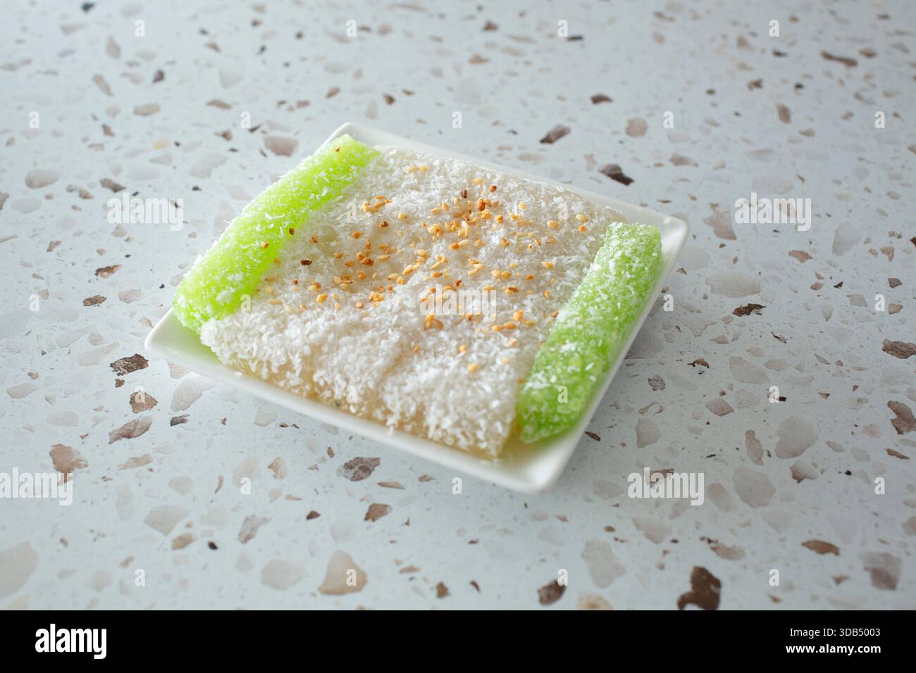 Une vue sur le gâteau manioc. Banque D'Images