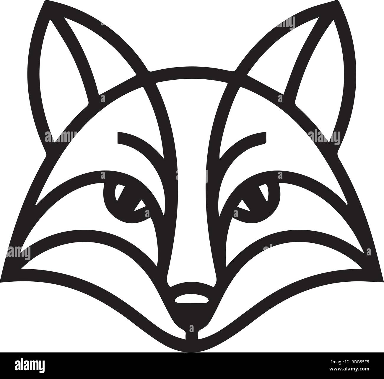 Illustration Fox vectorielle art au trait Illustration de Vecteur