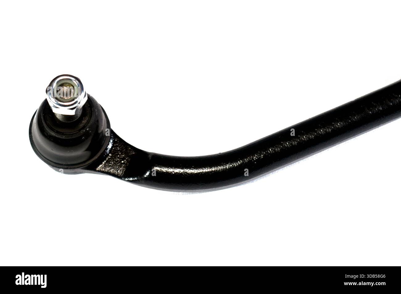 Rotule de biellette de direction extérieure, un joint crucial dans le système de direction, reliant la biellette de direction intérieure au porte-fusée, permettant aux roues de tourner Banque D'Images