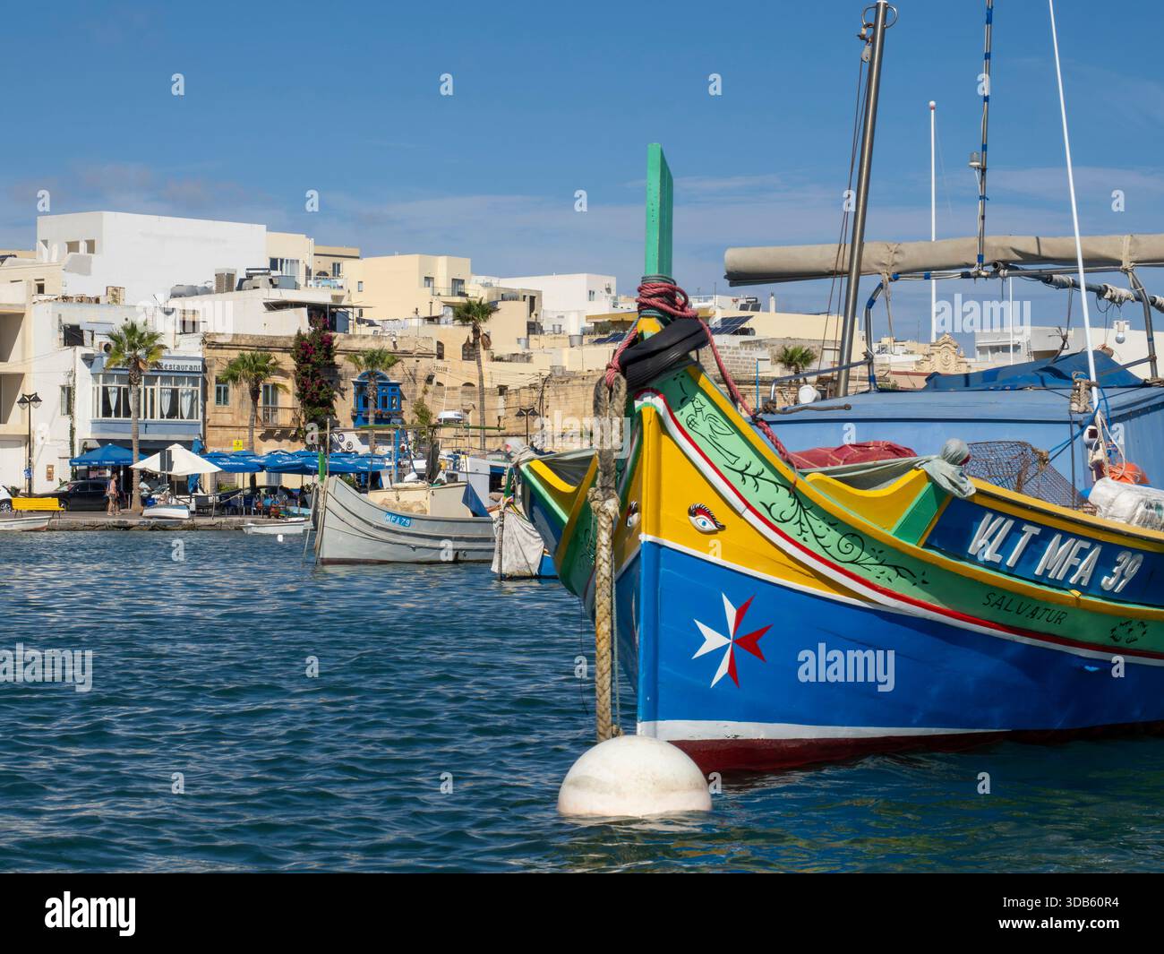 Port de Maraxlokk, Malte, République de Malte Banque D'Images