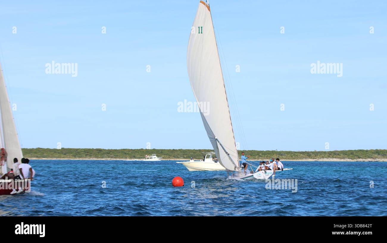 Bahamian Sloop Sailing classe B Banque D'Images