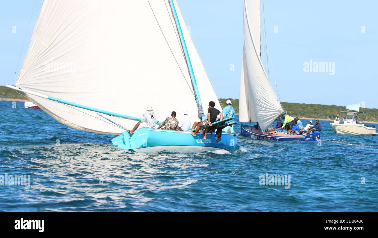 Bahamian Sloop Sailing classe B Banque D'Images