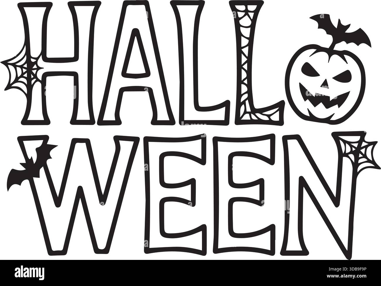 Dessin au trait d'une image d'halloween Illustration de Vecteur