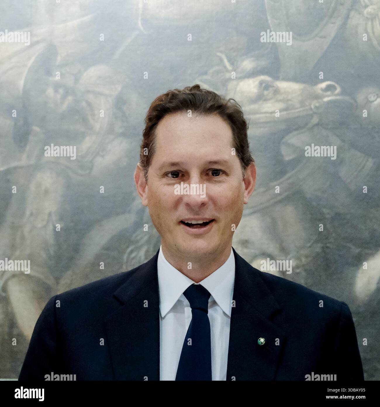 Il presidente di Stellantis John Elkann in audizione davanti alle Commissioni Attivitˆ produttive di Camera e Senato. Camera di Deputati a Roma Mercoled“ 19 mars 2025 (foto Mauro Scrobogna / LaPresse) le président de Stellantis John Elkann lors d’une audition devant les commissions des activités productives de la Chambre et du Sénat. Chambre des députés à Rome, mercredi 19 2025. (Photo de Mauro Scrobogna / LaPresse) Banque D'Images