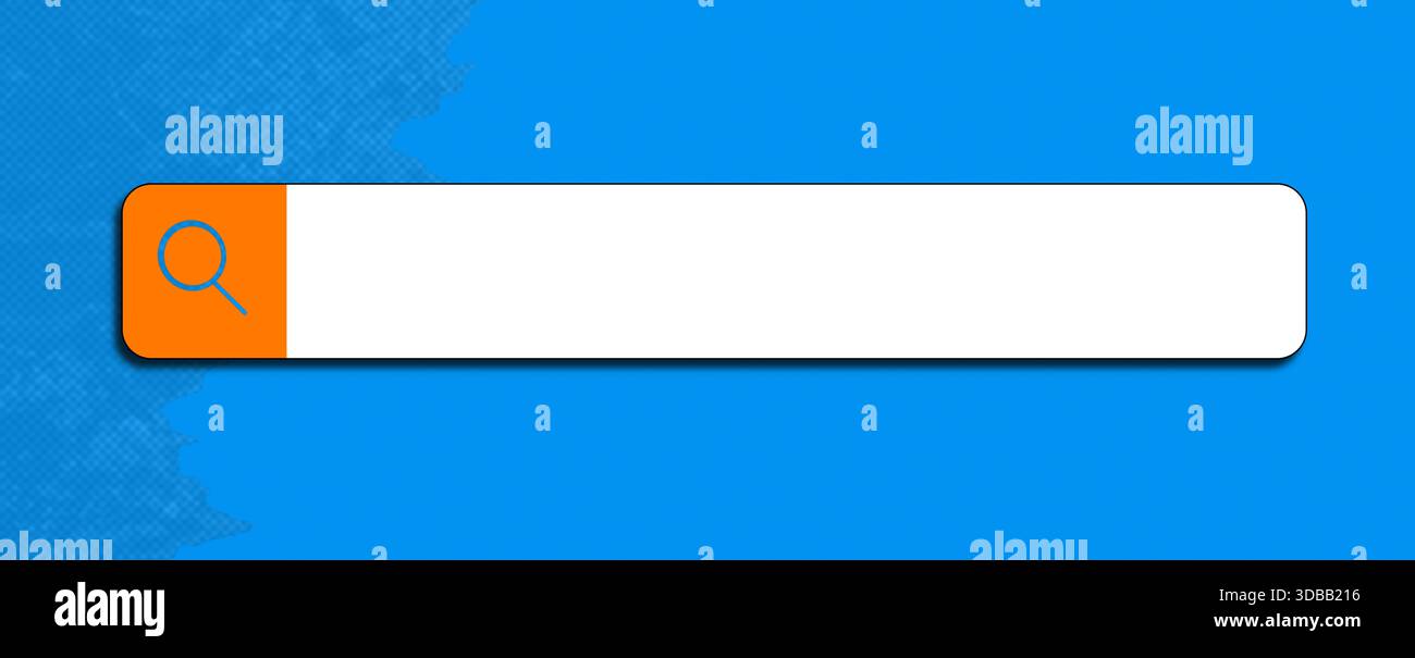 Collage pop art de la barre de recherche. Bannière de médias sociaux. Modèle rétro pour les ventes en ligne Banque D'Images