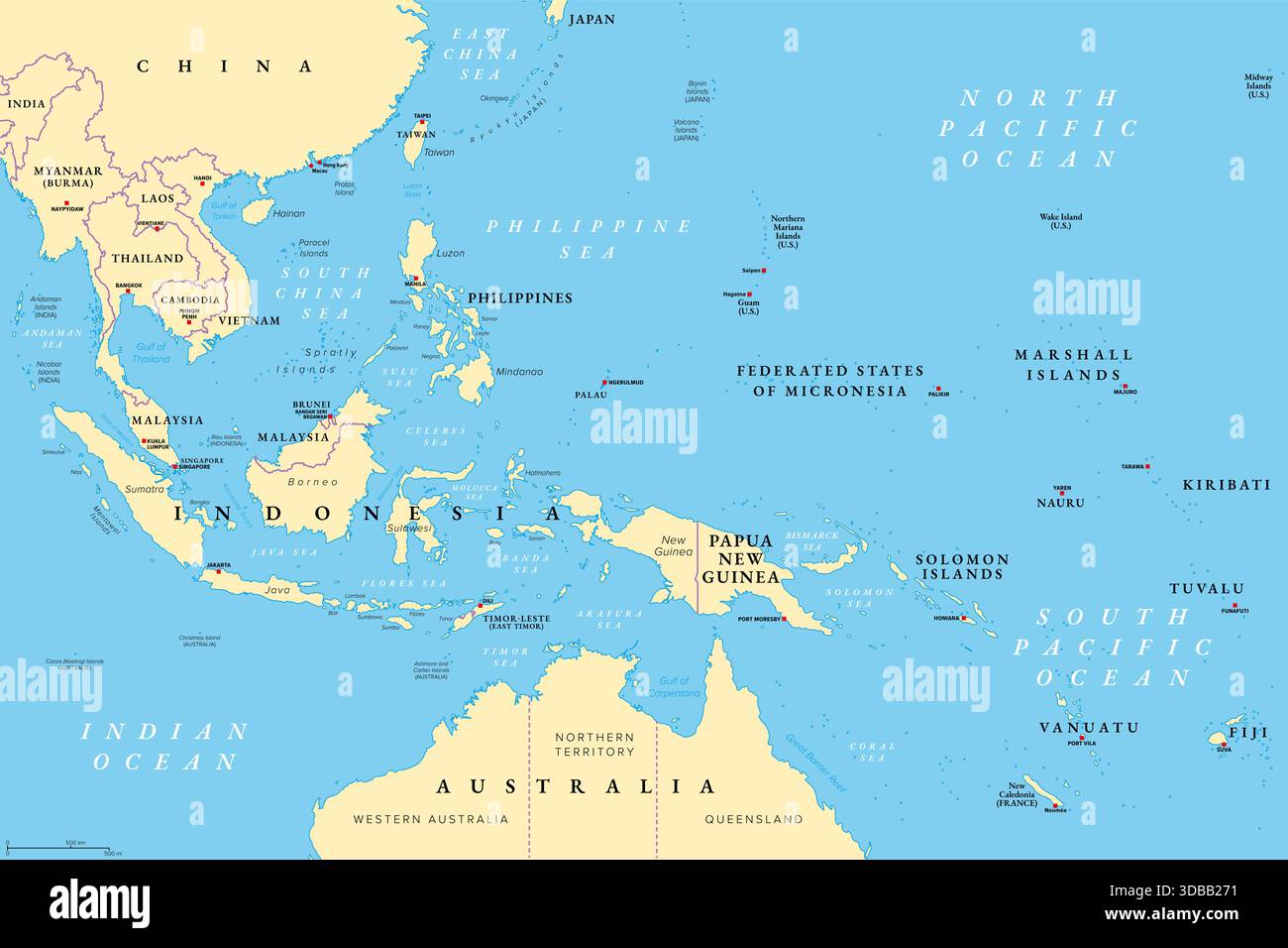 Asie : carte politique - Média - Encyclopædia