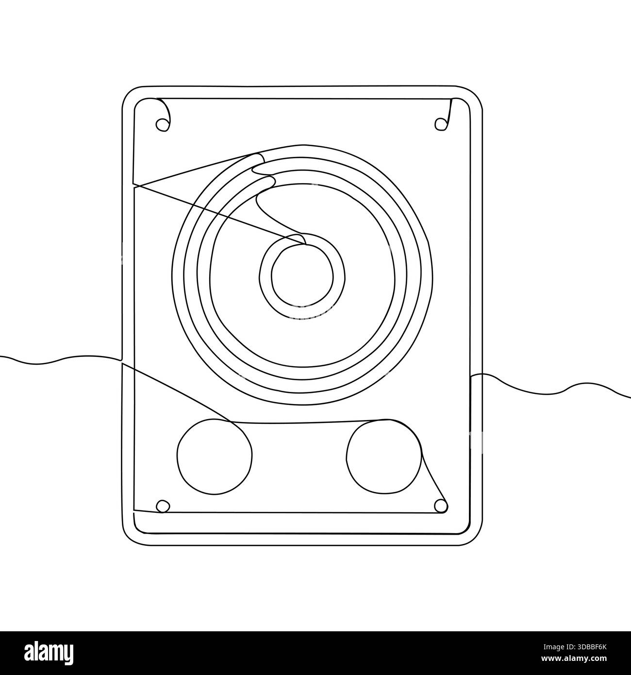Illustration du disque dur. Dispositif de transmission de DONNEES en continu. Dessin du matériel informatique. Symbole de stockage vectoriel. Illustration de Vecteur