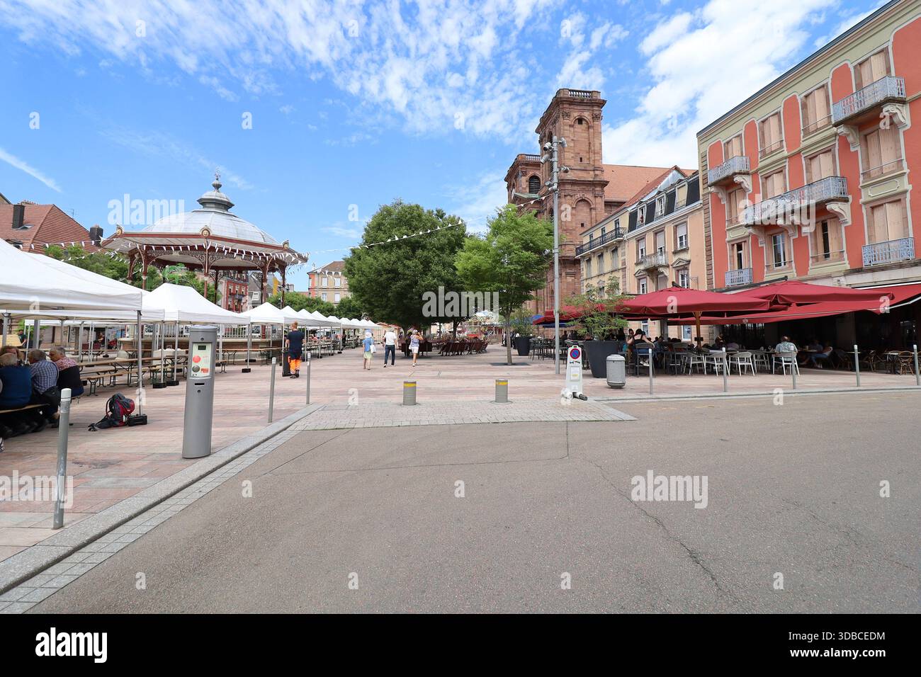 La place d'armes, ville de Belfort, territoire de Belfort, France Banque D'Images