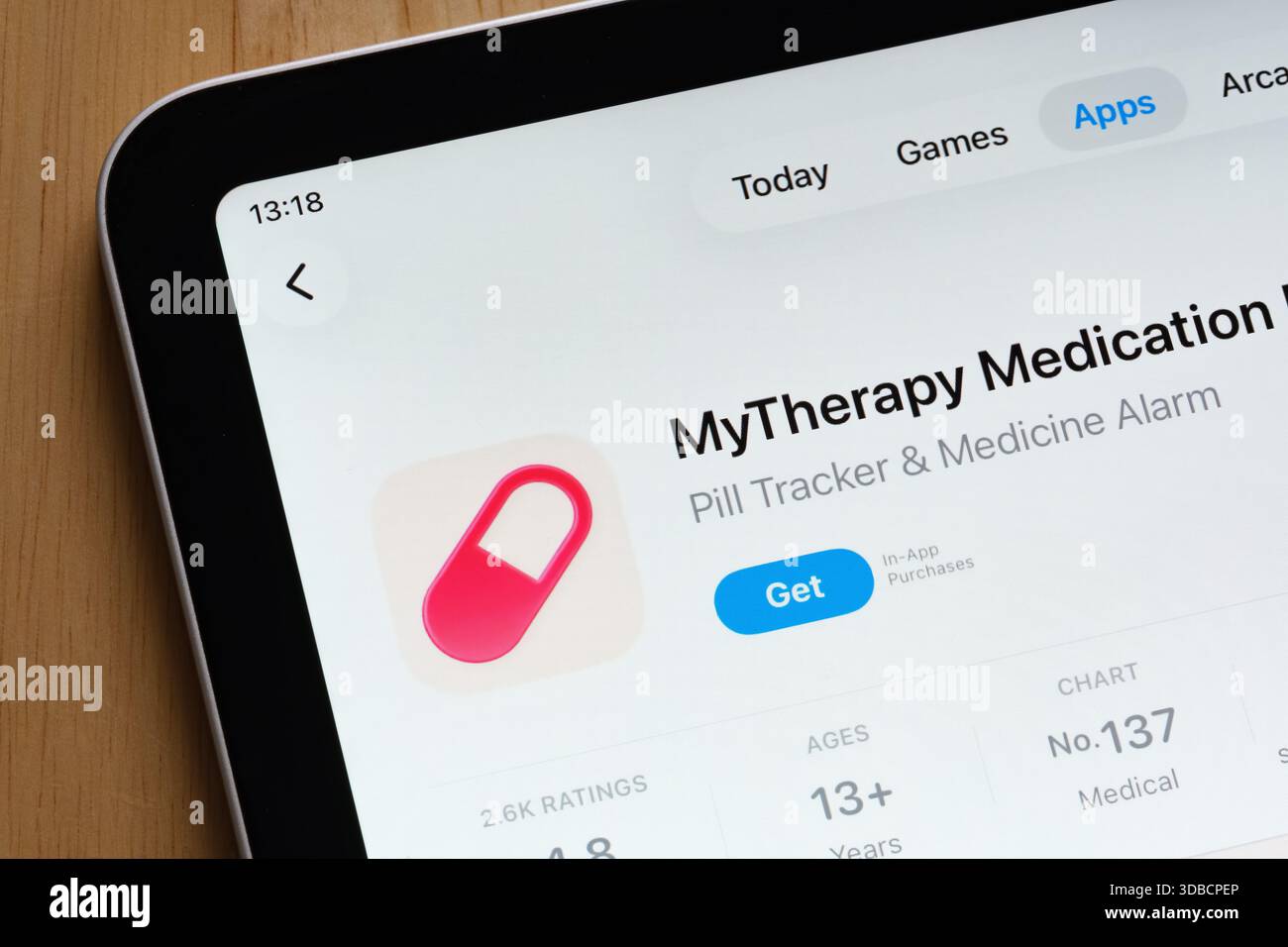 Application médicale mobile MyTherapy Medication présentée sur l’interface App Store. Stafford, Royaume-Uni, 15 décembre 2025 Banque D'Images