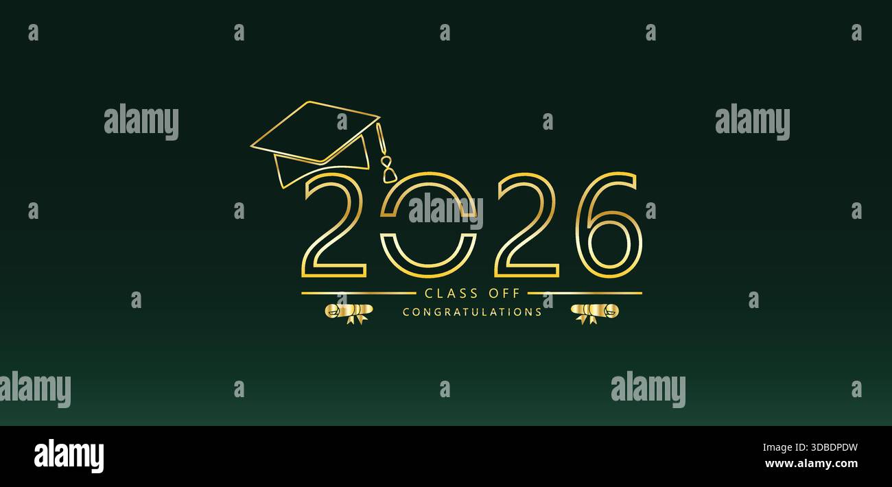 Félicitations à la promotion de 2026 Illustration de Vecteur
