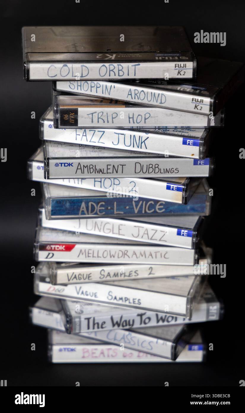 bandes de mixage des années 1990 Banque D'Images