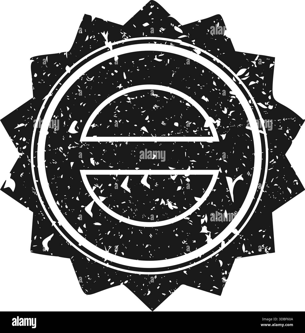 Timbre postal, étiquette ou badge. Empreinte grunge et cachet postal. Filigrane de carte postale rond vintage marron. Élément de conception d'enveloppe utilisé. Illustration vectorielle Illustration de Vecteur