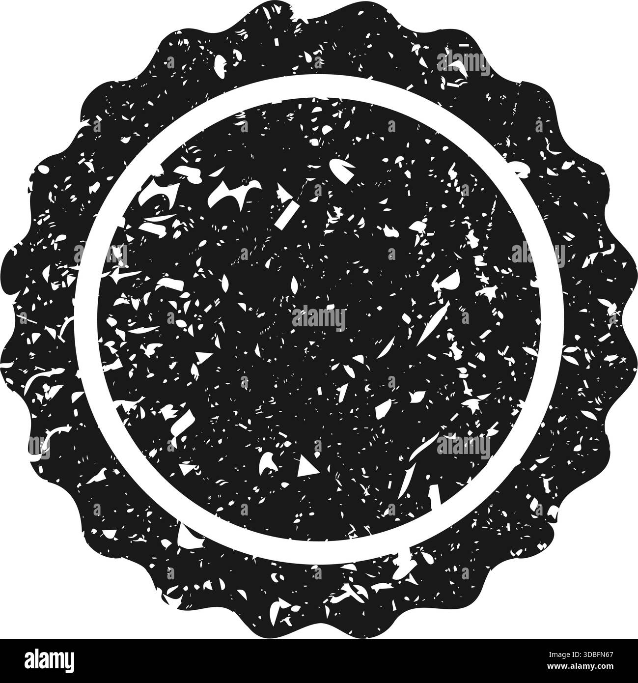 Timbre postal, étiquette ou badge. Empreinte grunge et cachet postal. Filigrane de carte postale rond vintage marron. Élément de conception d'enveloppe utilisé. Illustration vectorielle Illustration de Vecteur