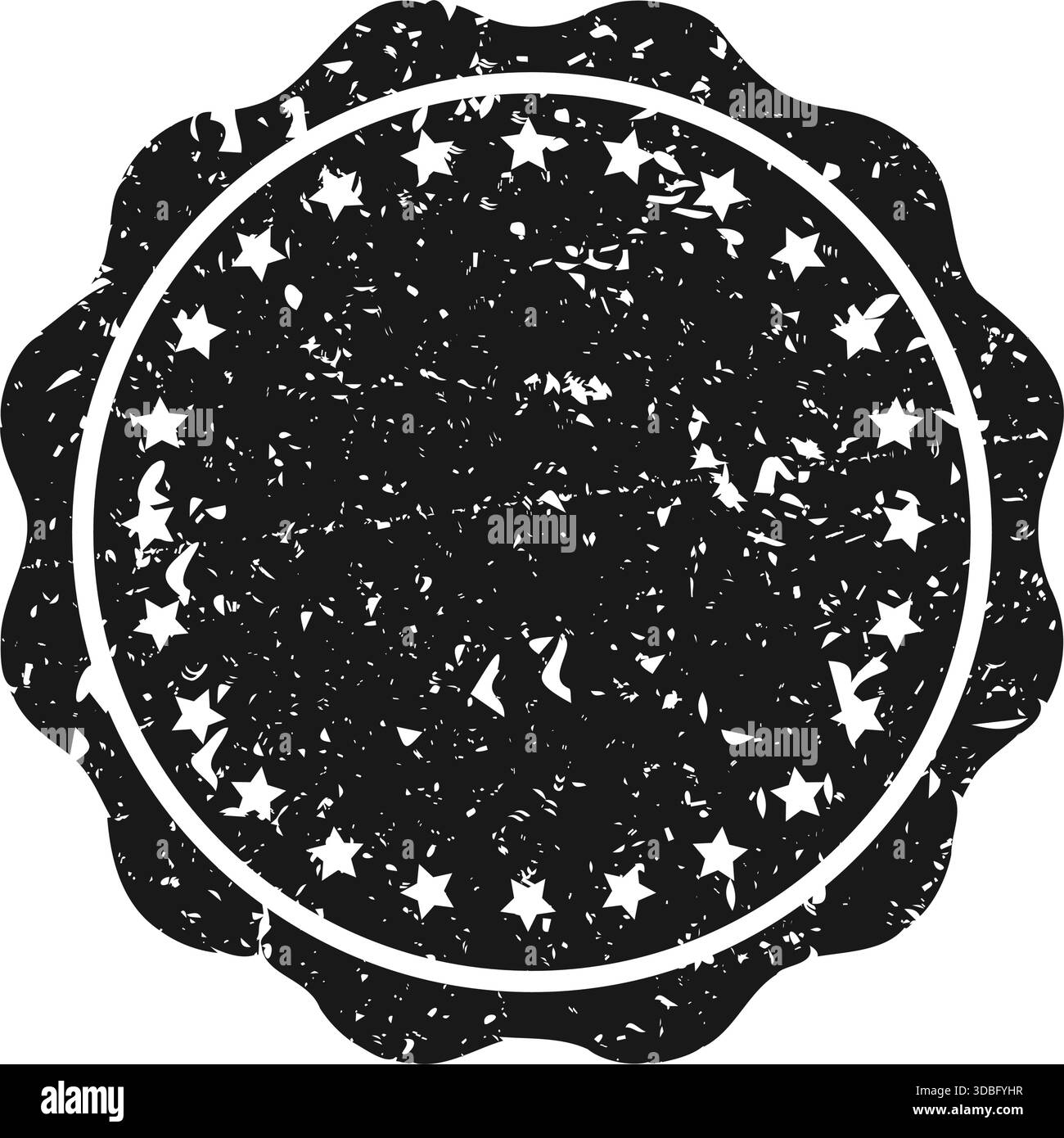 Timbre postal, étiquette ou badge. Empreinte grunge et cachet postal. Filigrane de carte postale rond vintage marron. Élément de conception d'enveloppe utilisé. Illustration vectorielle Illustration de Vecteur