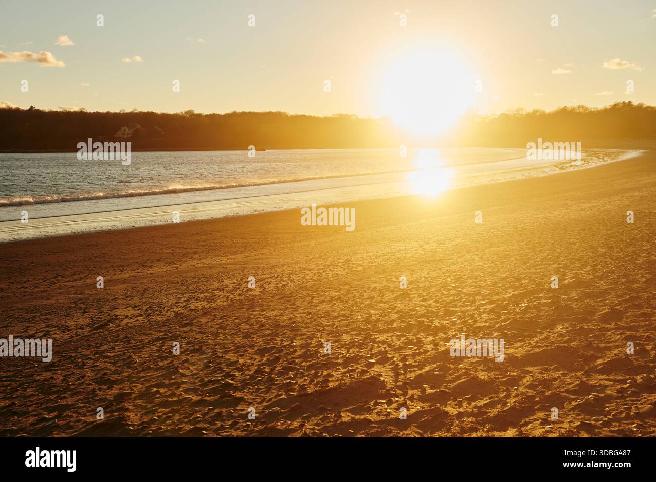 Coucher de soleil sur la plage, Newport, Rhode Island, Nouvelle-Angleterre Banque D'Images