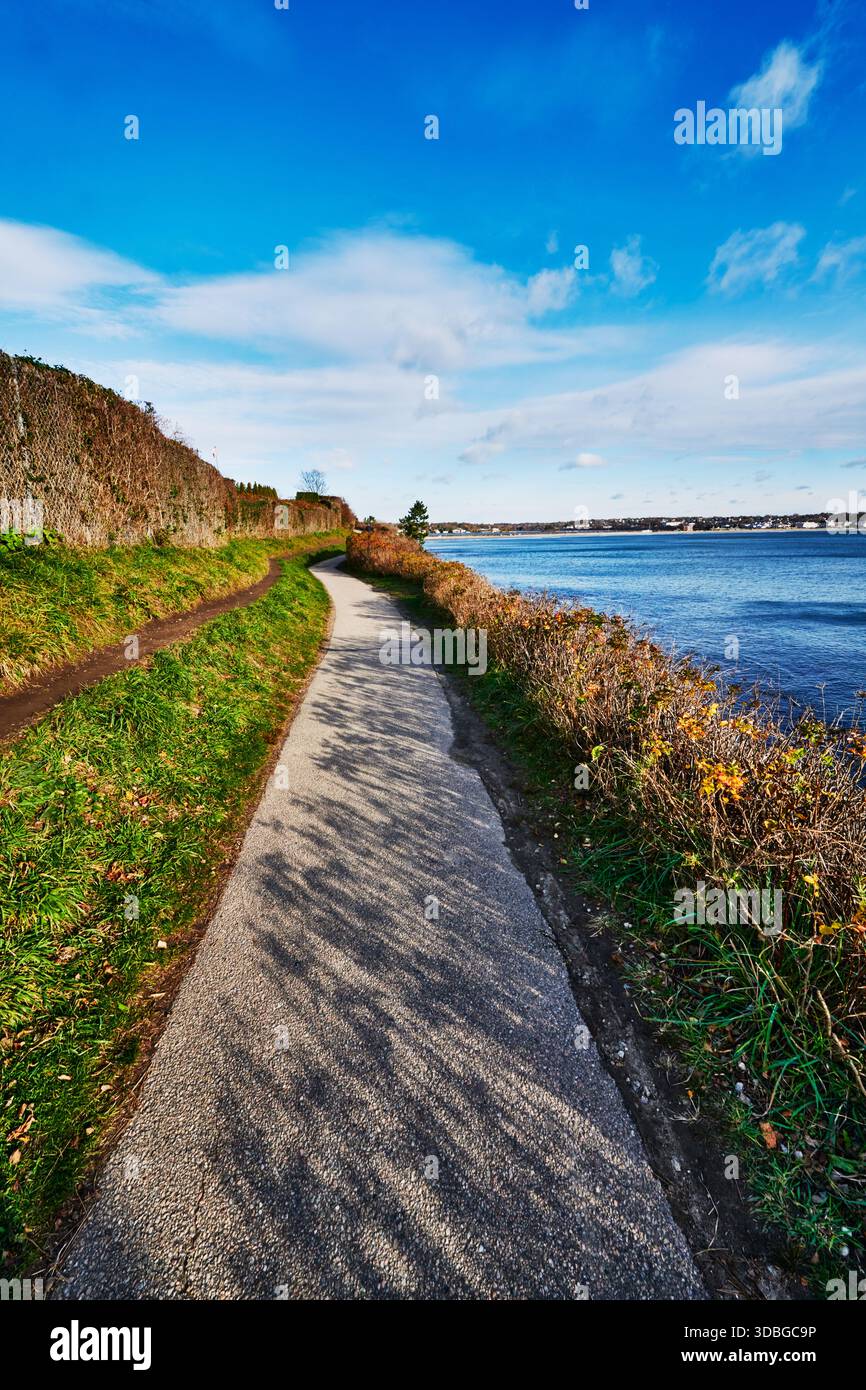 Newport Cliff Walk, Newport, Rhode Island, Nouvelle-Angleterre Banque D'Images