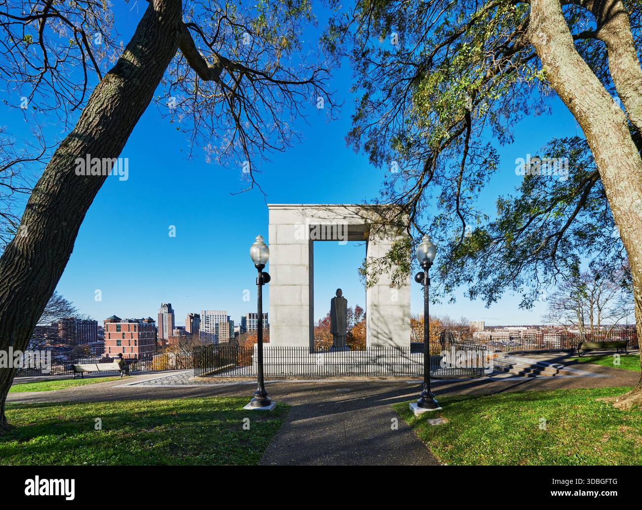 Le Roger Williams National Memorial à Prospect Terrace Park, Providence, Rhode Island, Nouvelle-Angleterre, États-Unis Banque D'Images