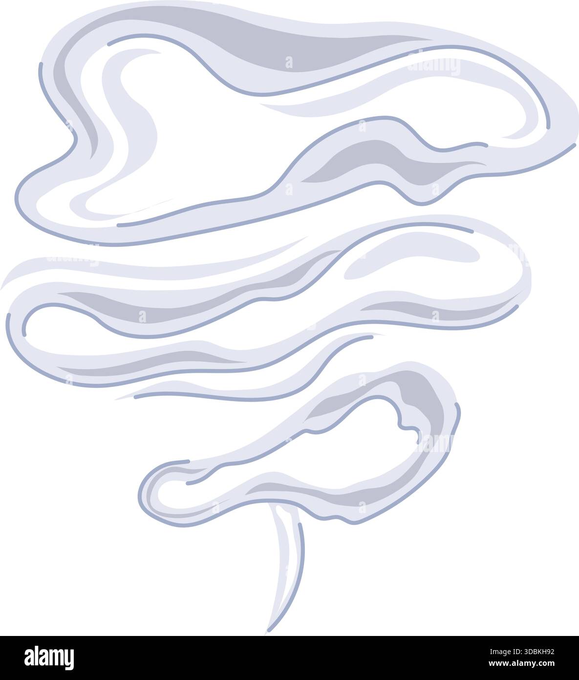 Illustration stylisée d'une bouffée de fumée ou de vapeur Illustration de Vecteur
