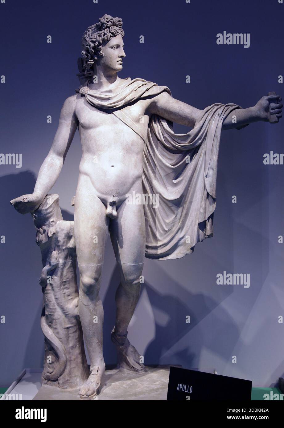 Apollo un dieu grecque et romaine de lumière de guérison de la musique la prophétie et de l'illumination. Banque D'Images