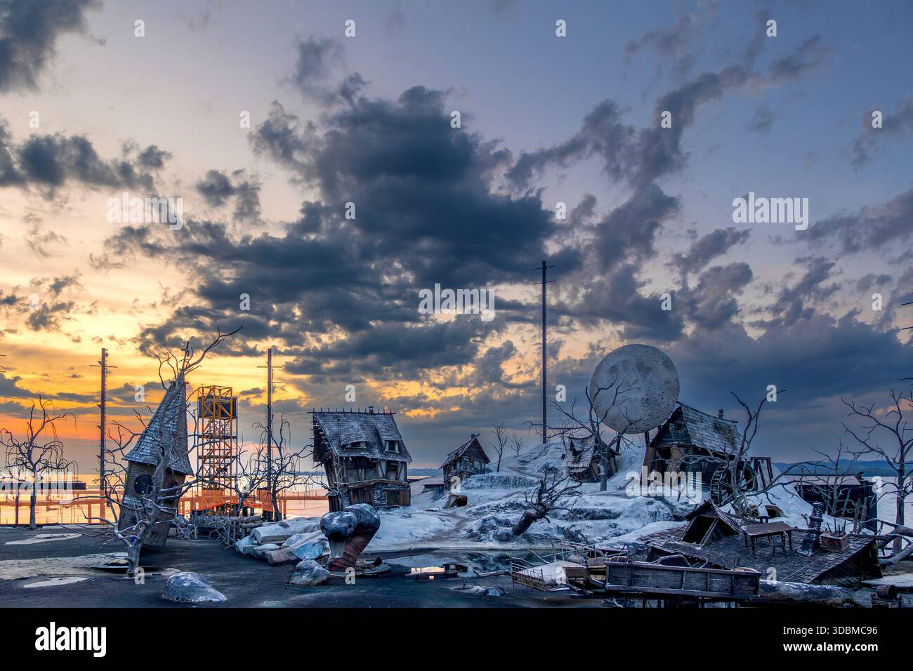Scénographie de l'opéra Freischütz, scène en plein air à Bregenz, Lac de Constance, Vorarlberg, Autriche, Europe Banque D'Images