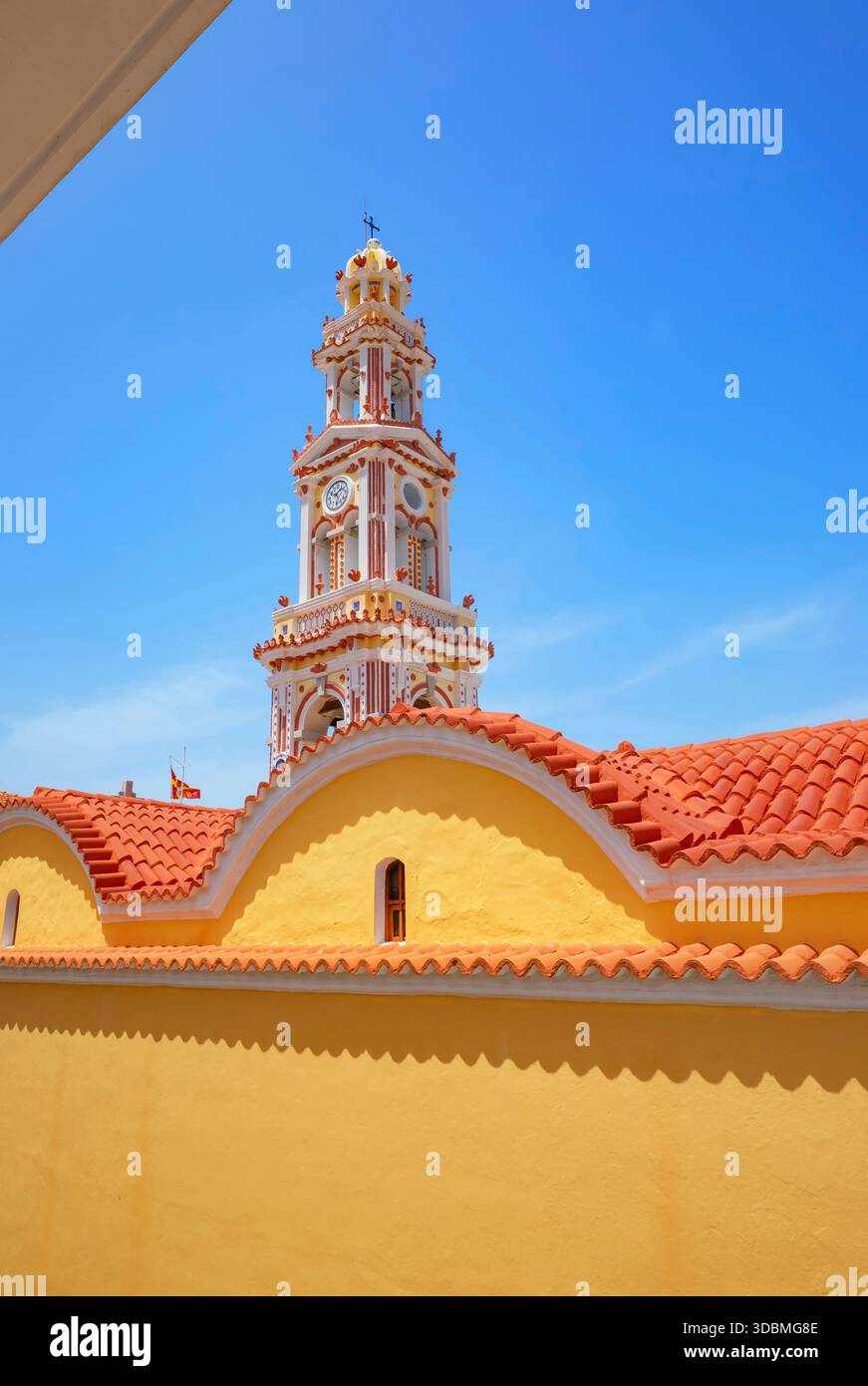 Monastère de Panormitis, Panormitis, île de Symi, îles du Dodécanèse, Grèce Banque D'Images