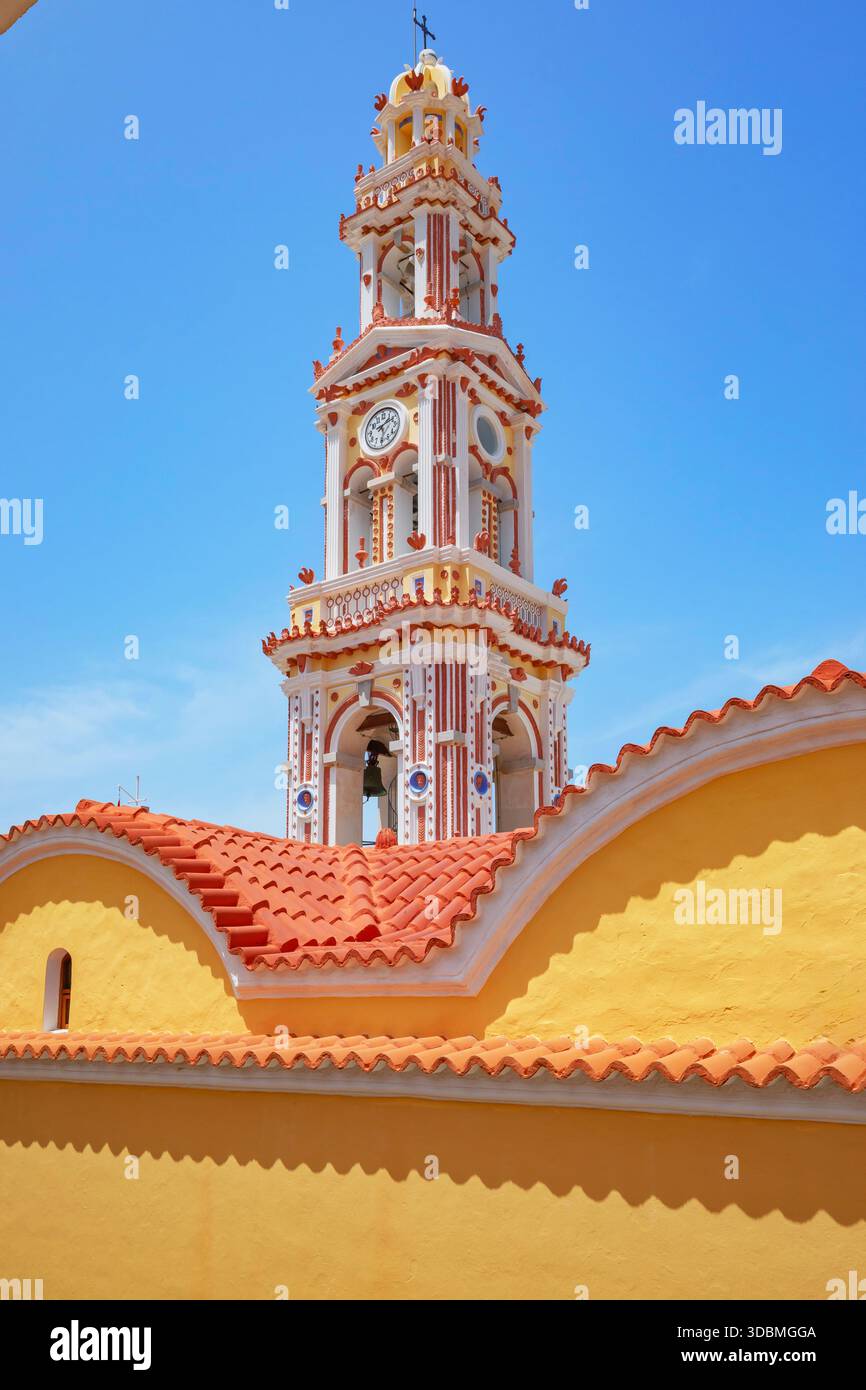 Monastère de Panormitis, Panormitis, île de Symi, îles du Dodécanèse, Grèce Banque D'Images