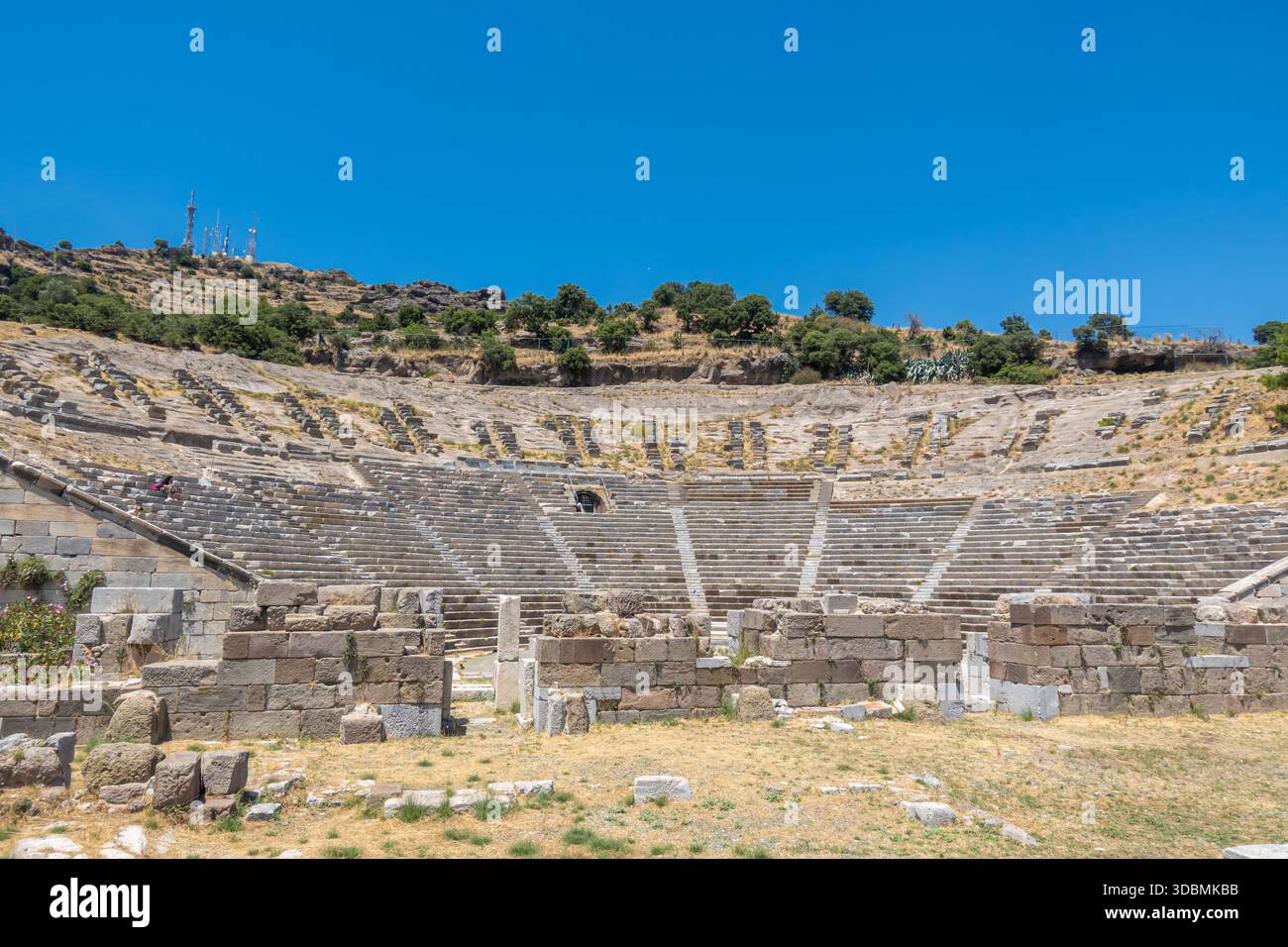 Amphithéâtre de Bodrum, Théâtre à Halicarnasse, un théâtre gréco-romain du IVe siècle av. J.-C. situé à Bodrum en Turquie Banque D'Images