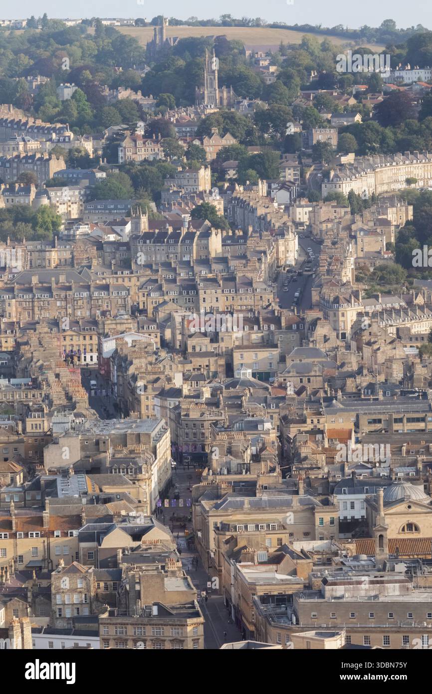 Angleterre, Somerset, Bath, vue sur le Centre-ville Banque D'Images