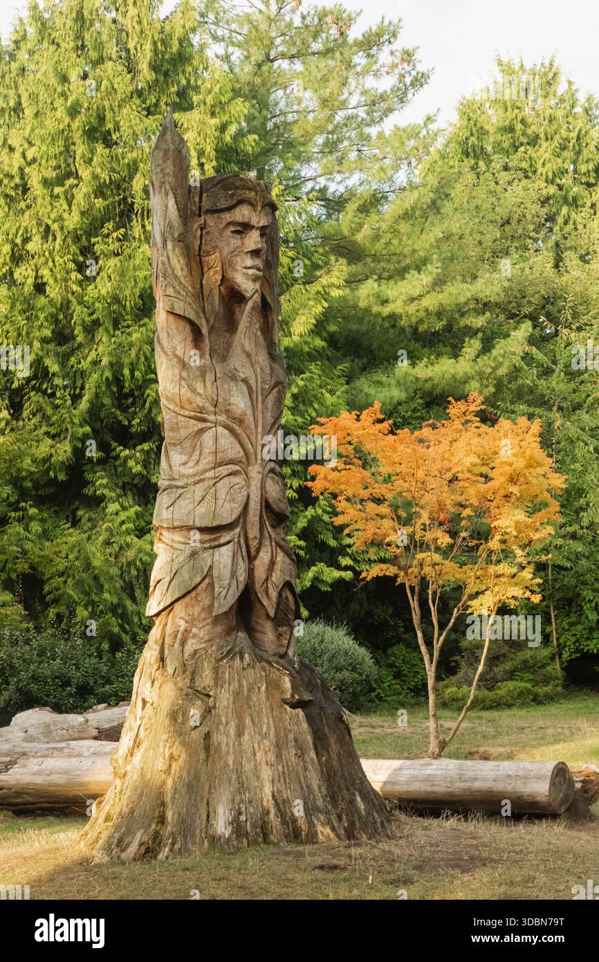 Angleterre, Somerset, Bath, jardins botaniques, le totem de Bath Banque D'Images