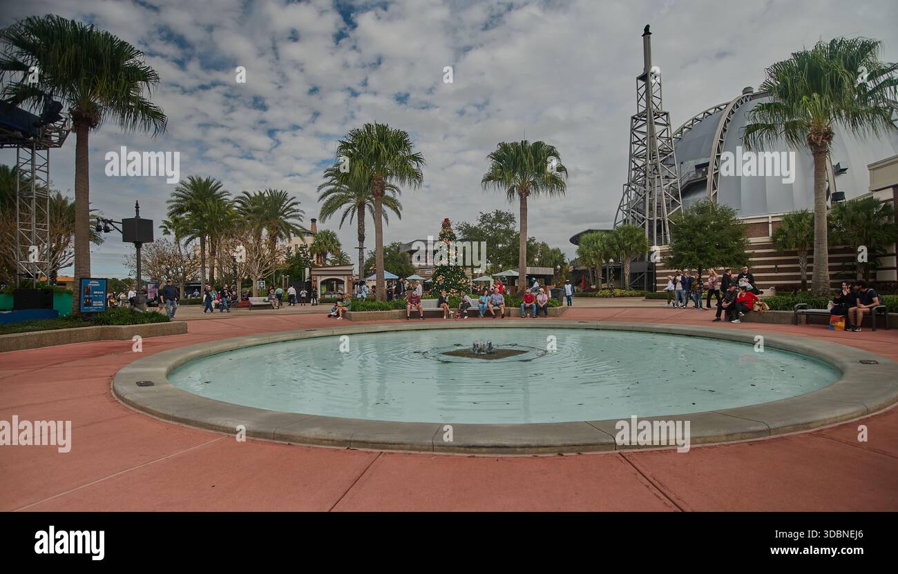 Orlando, Floride, États-Unis-9 décembre 2025 :Disney Springs est un complexe de boutiques, de restaurants et de divertissements situé au Walt Disney World Resort à Lake Buena Vista Banque D'Images