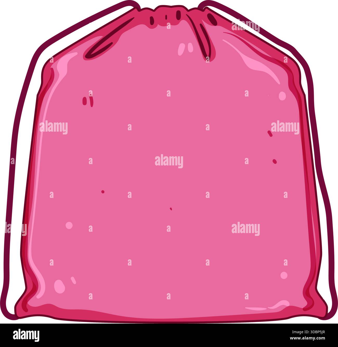 Sac à cordon rose pour transporter des objets Illustration de Vecteur
