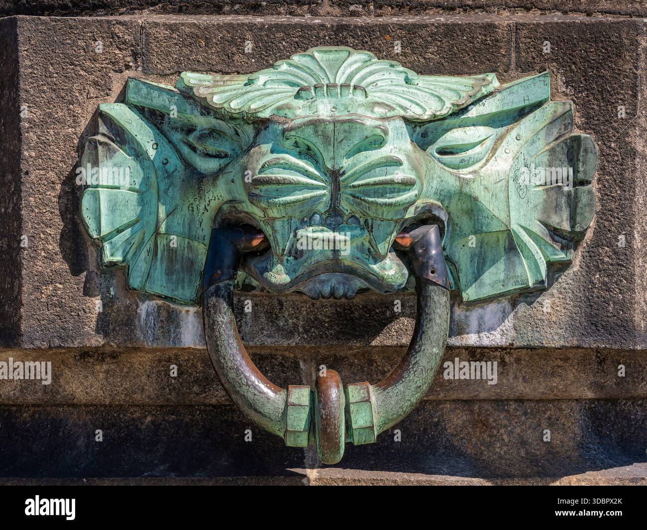 Deutsches Eck / German Corner, poteau décoratif, Allemagne Banque D'Images