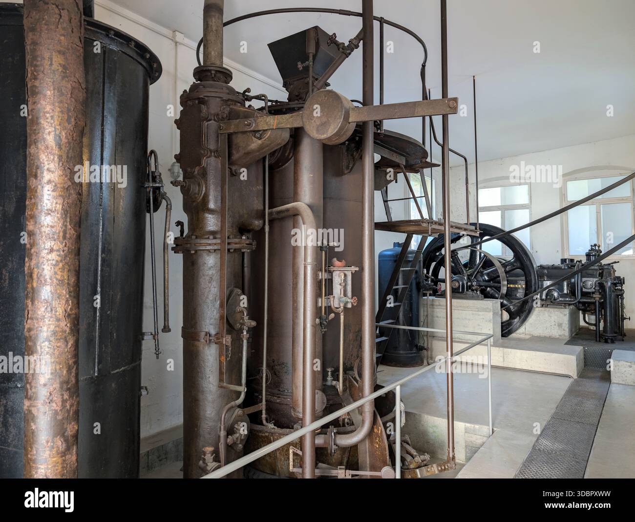 Chaudière à gaz dans Ott-Pausersche Fabrik Silverware Museum, Schwäbisch Gmünd, Allemagne Banque D'Images