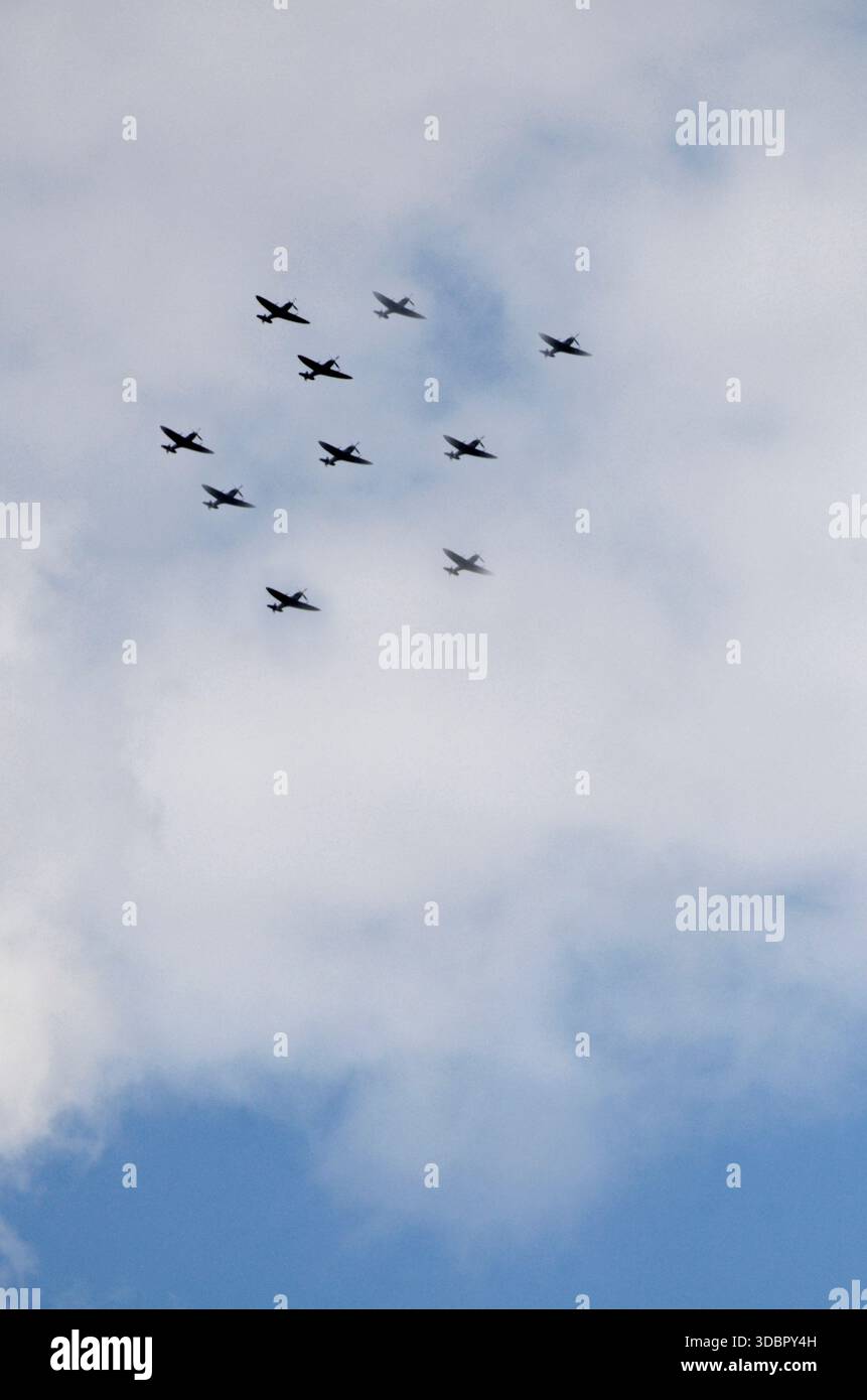 Vol de supermarine la seconde Guerre mondiale Spitfires Banque D'Images