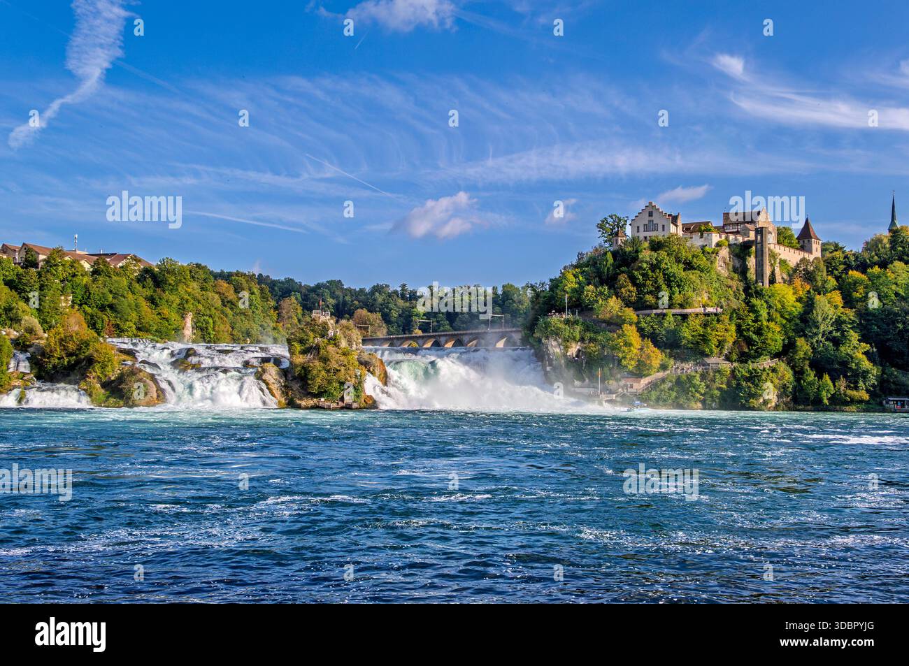 Les chutes du Rhin à Neuhausen près de Schaffhausen, canton de Schaffhausen, Suisse, Europe Banque D'Images