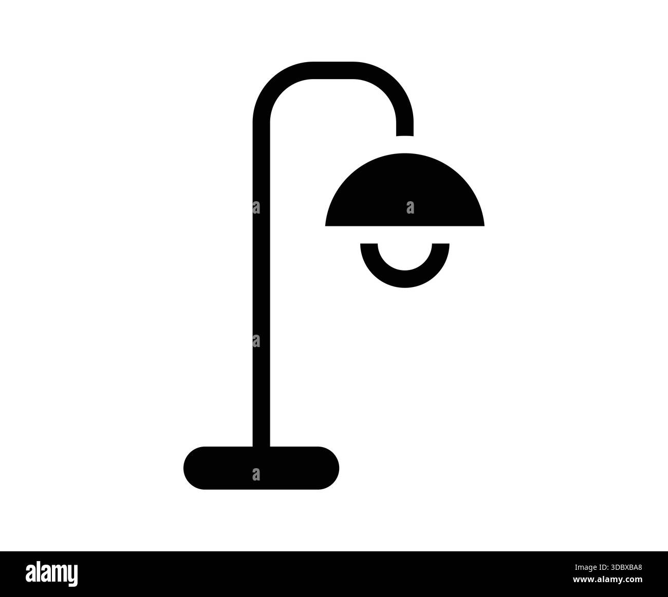 Lampadaire minimaliste élégant avec un abat-jour simple et une base élégante. Parfait pour améliorer votre espace de vie ou créer un coin lecture confortable dans n'importe quelle pièce. Illustration de Vecteur