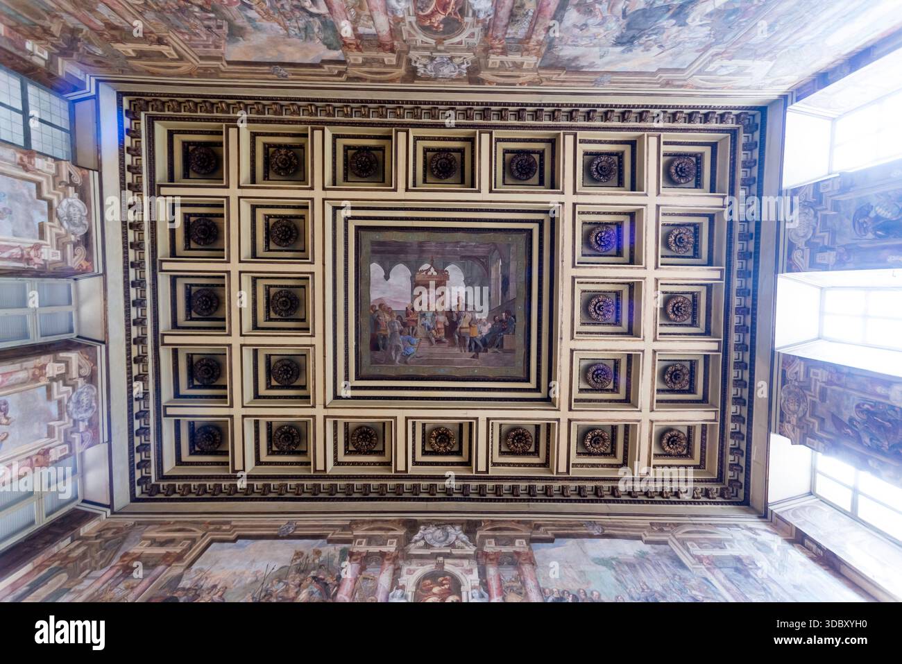 Salle de la garde suisse, Palais Royal, Turin, Italie Banque D'Images