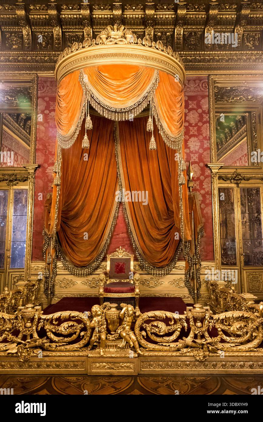 Salle de la garde suisse, Palais Royal, Turin, Italie Banque D'Images