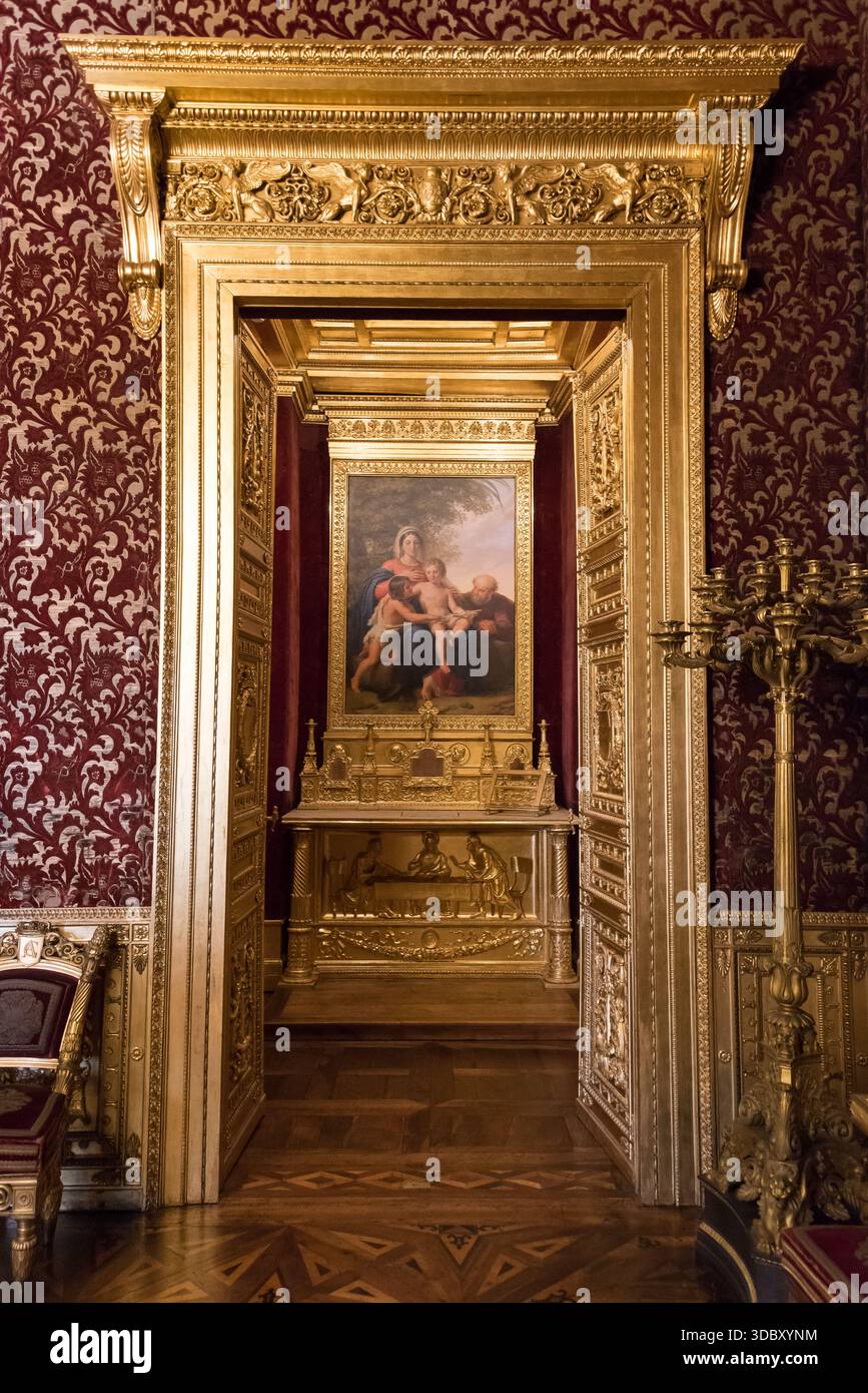 Salle de la garde suisse, Palais Royal, Turin, Italie Banque D'Images