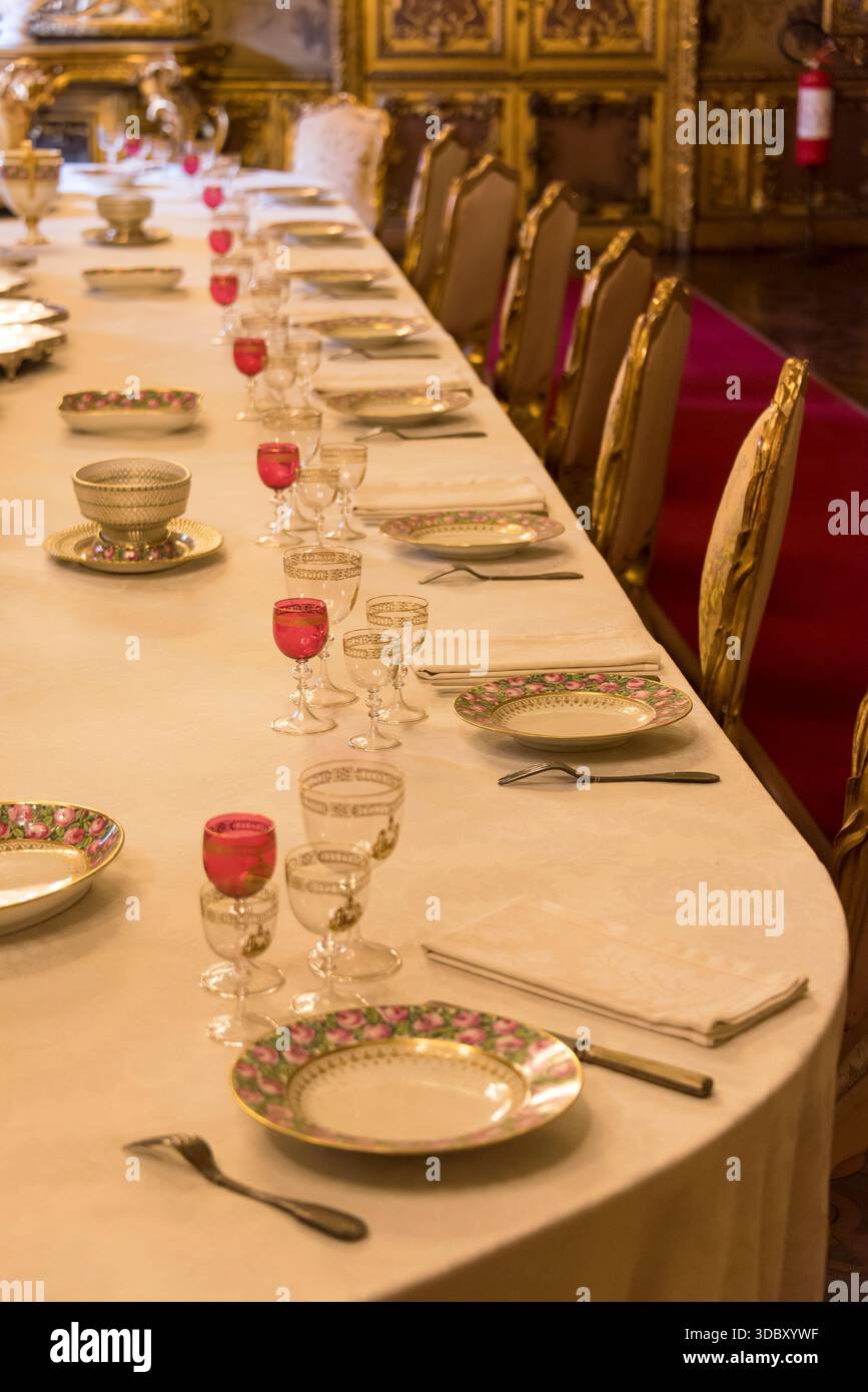 Salle de la garde suisse, Palais Royal, Turin, Italie Banque D'Images