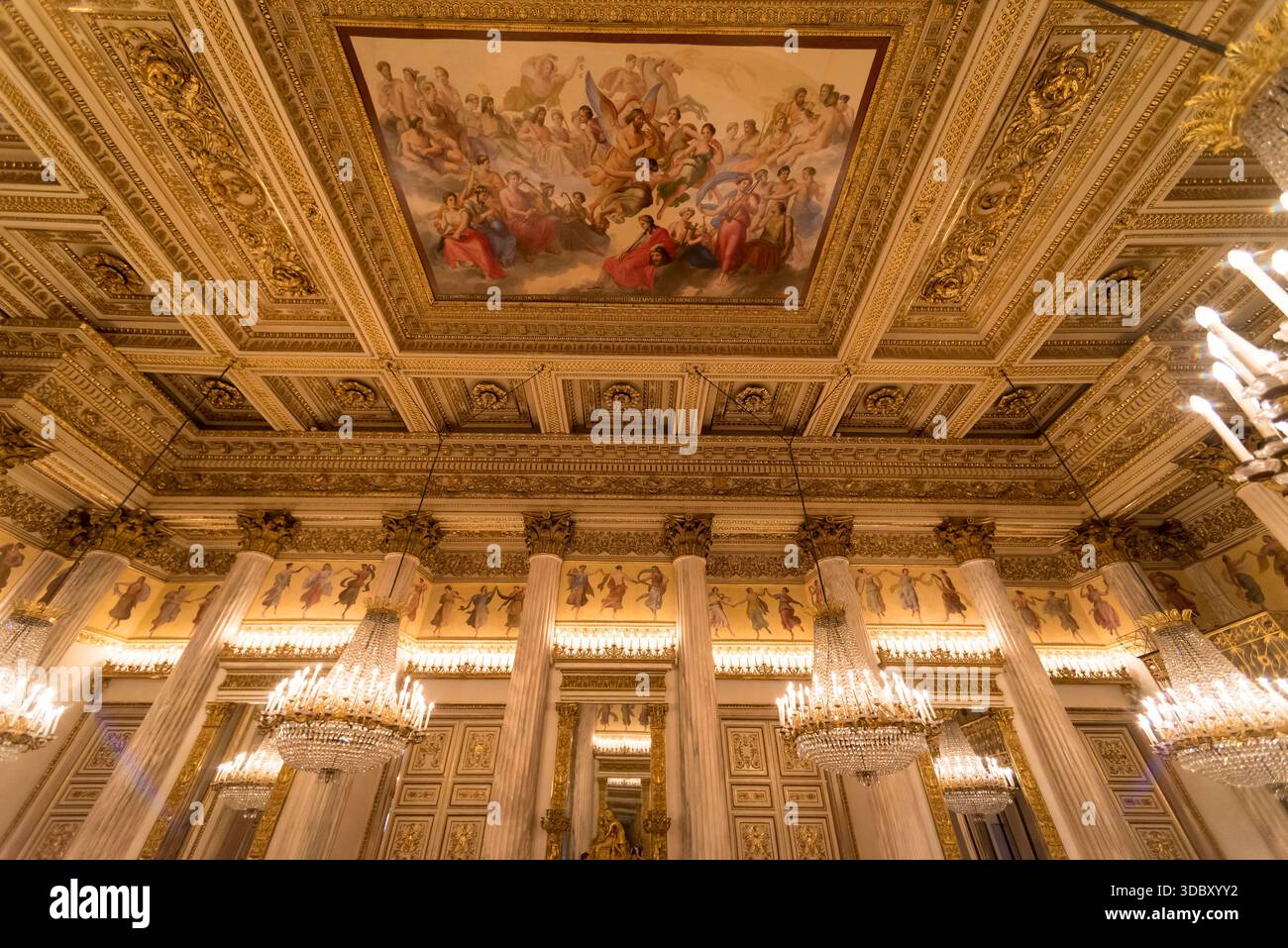 Salle de la garde suisse, Palais Royal, Turin, Italie Banque D'Images